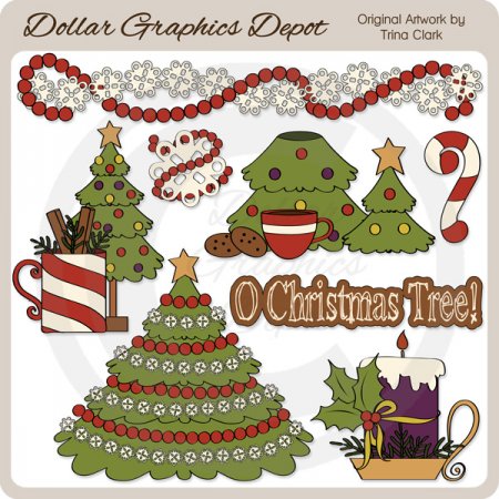 Christmas Tree 2   Clip Art    1 00   Dollar Graphics Depot Quality
