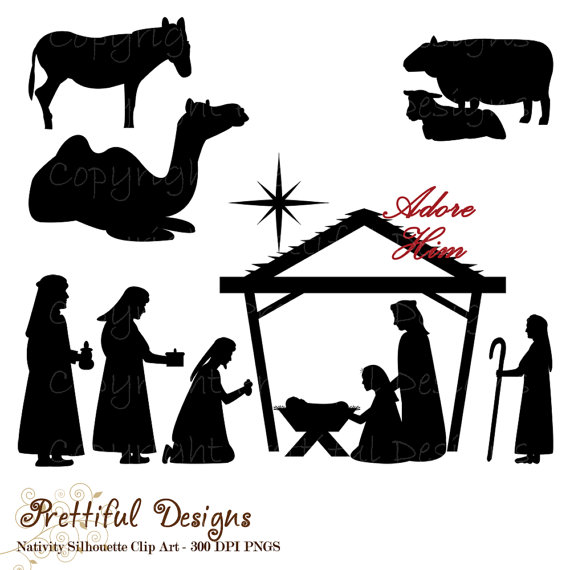 Nativity Silhouette Clip Art Images   Pictures   Becuo