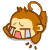 Sad Monkey Face 2 Clip Art Vector Online Royalty Free