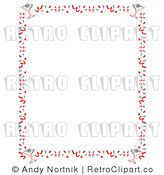 Royalty Free Vector Clip Art Of A Retro Stationery Background Border