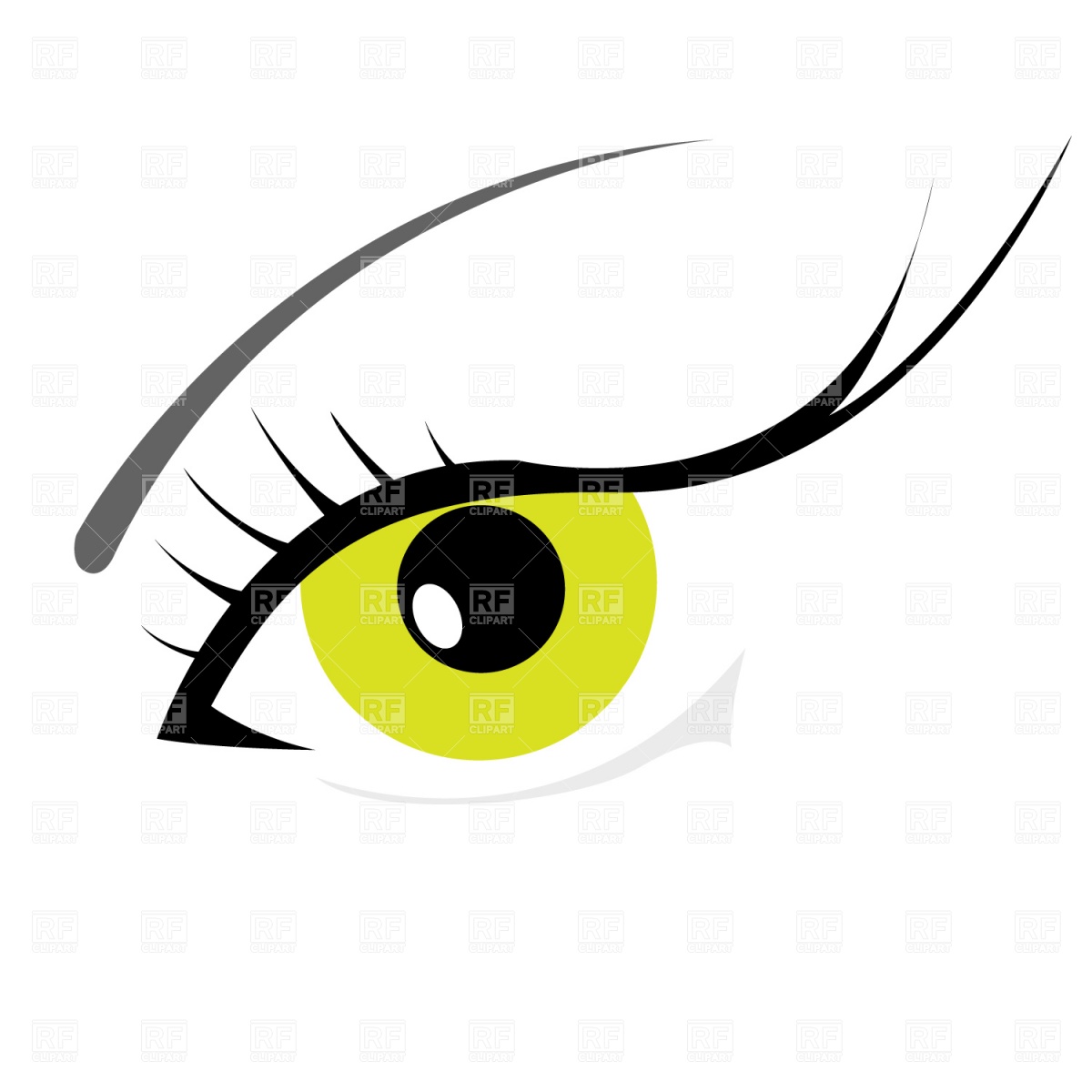 Woman S Eye With Eyelashes Download Royalty Free Vector Clipart  Eps