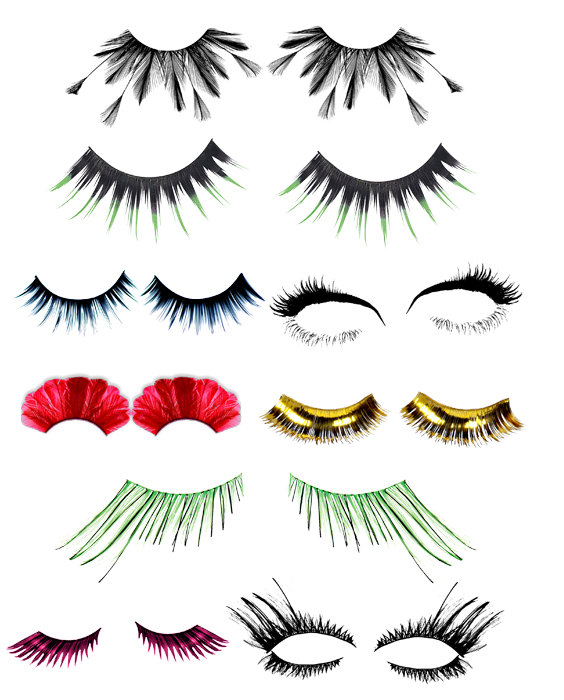 Womens Eyelashes Clip Art Png Digital Download Collage Graphics
