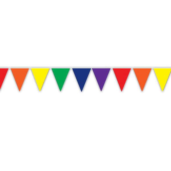 Rainbow Pennant Banner At Birthday Direct