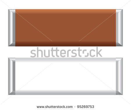 Vector Visual Of Chocolate Bar   Candy Bar In Foil With Brown Or White