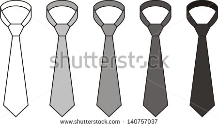 Vector Illustration  Set Of Men S Tie  Different Colors  White Grey