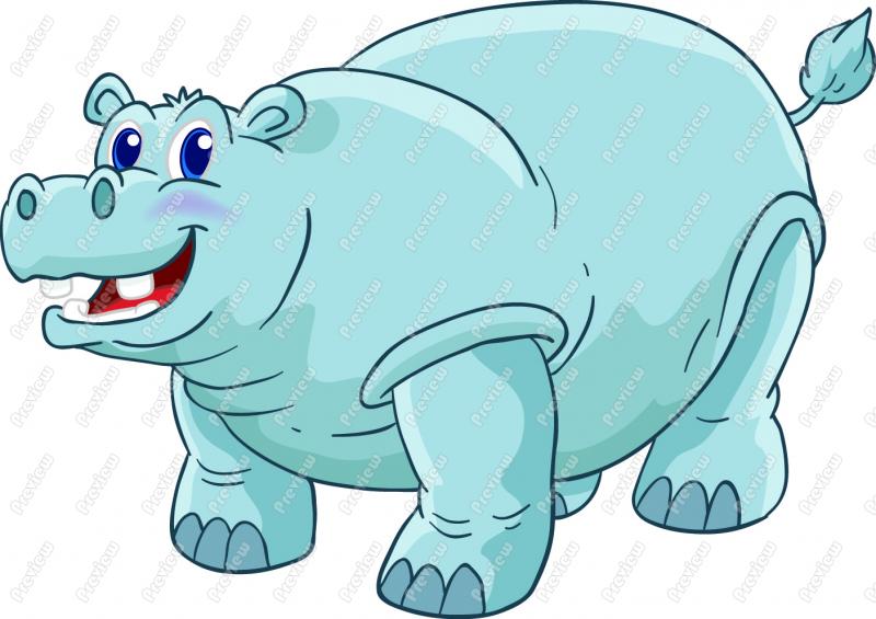 Cartoon Hippo Clip Art Hippopotamus Clipart