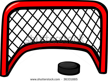 Ice Hockey Goal Net And Puck Stock Vector Illustration 36331885
