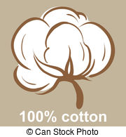 Cotton Icon   100 Cotton Icon On A Beige Background