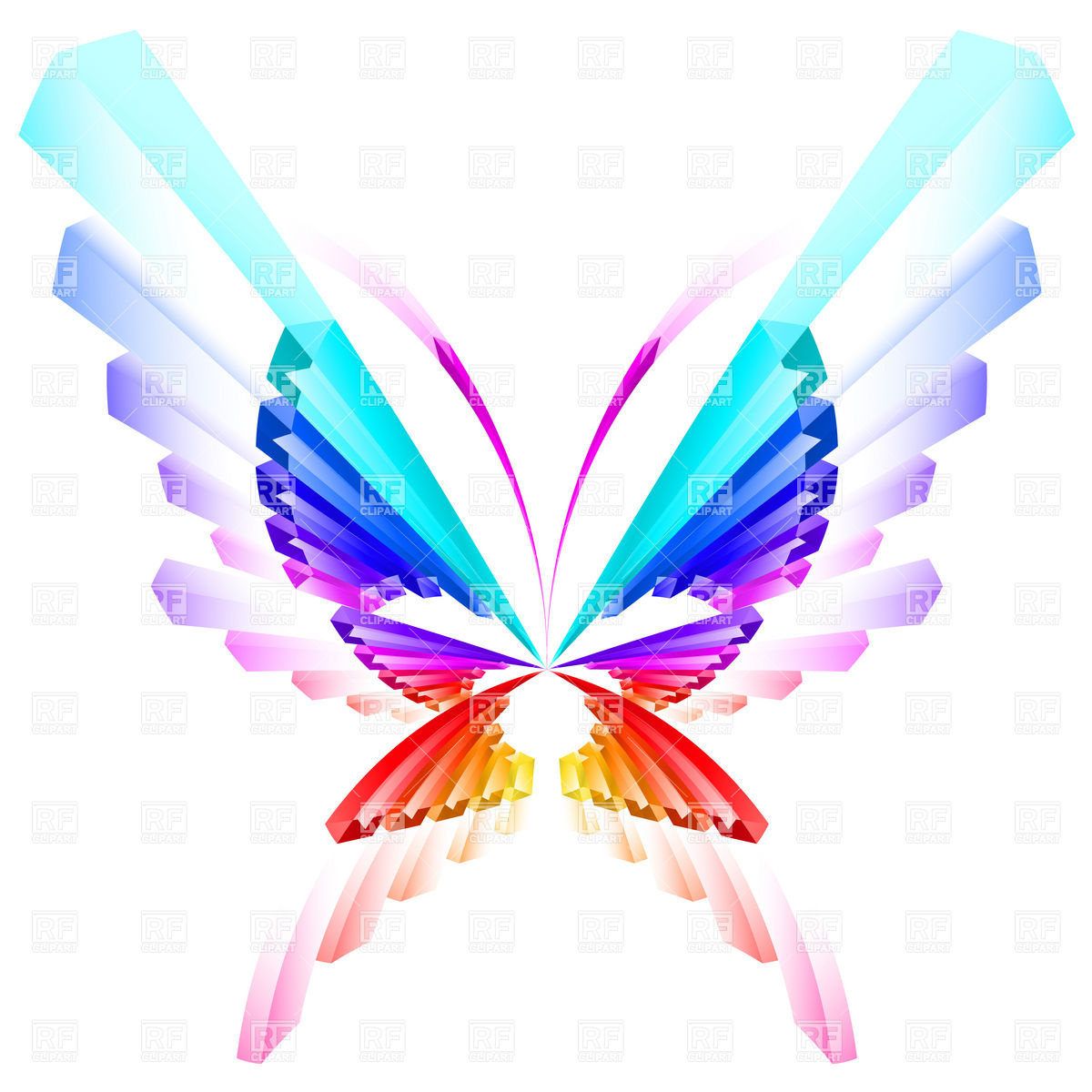 Abstract Colorful Butterfly 7581 Download Royalty Free Vector