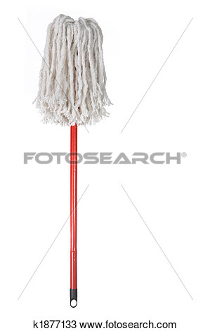 Stock Photo   Large Mop Upside Down Isolated On White  Fotosearch