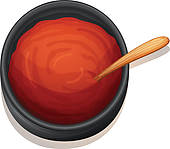 Apple Sauce Cup Clip Art A Red Sauce   Clipart Graphic