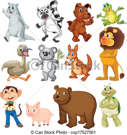 Of The Land Animals On A White    Csp17527561   Search Clipart