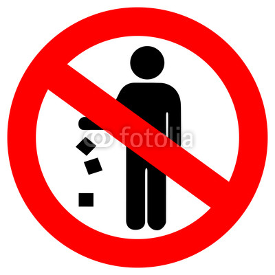 No Littering Red Vector Sign Stock Image And Royalty Free Vector