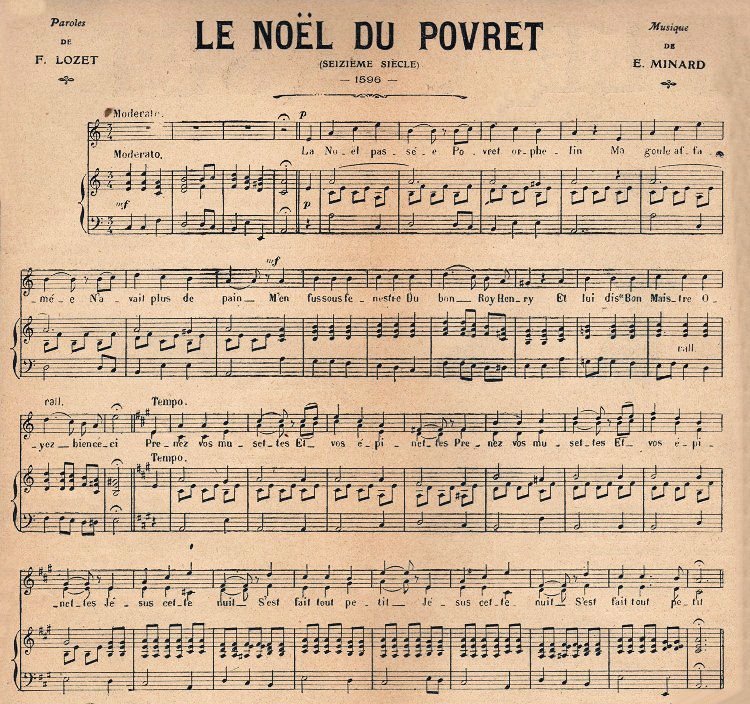 Found This Wonderful Piece Of French Christmas Sheet Music In An Old