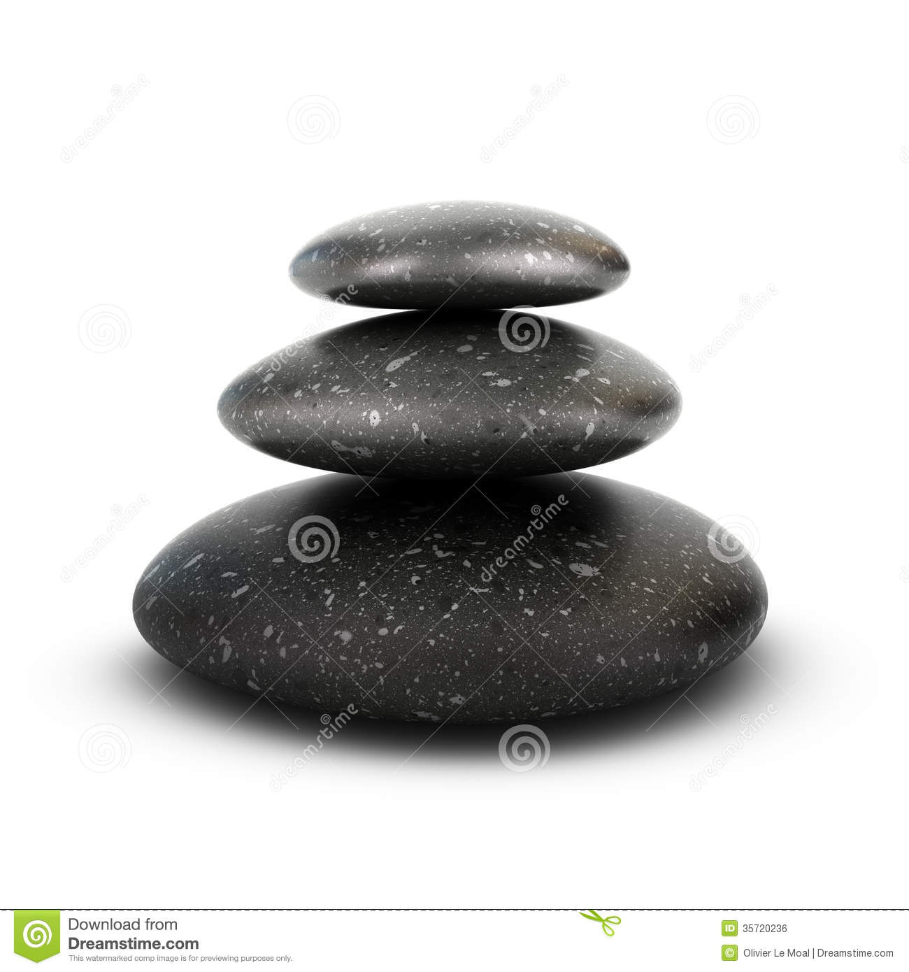 Three Pebbles Stacked Serenity Concept Royalty Free Stock Image
