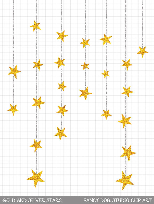 Gold Chandelier Clip Art Gold Dangling Star Clipart