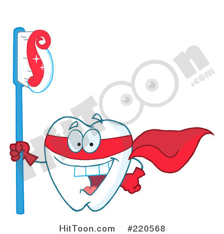 Clipart Illustration Of A Tooth Character Super Hero With A Tooth