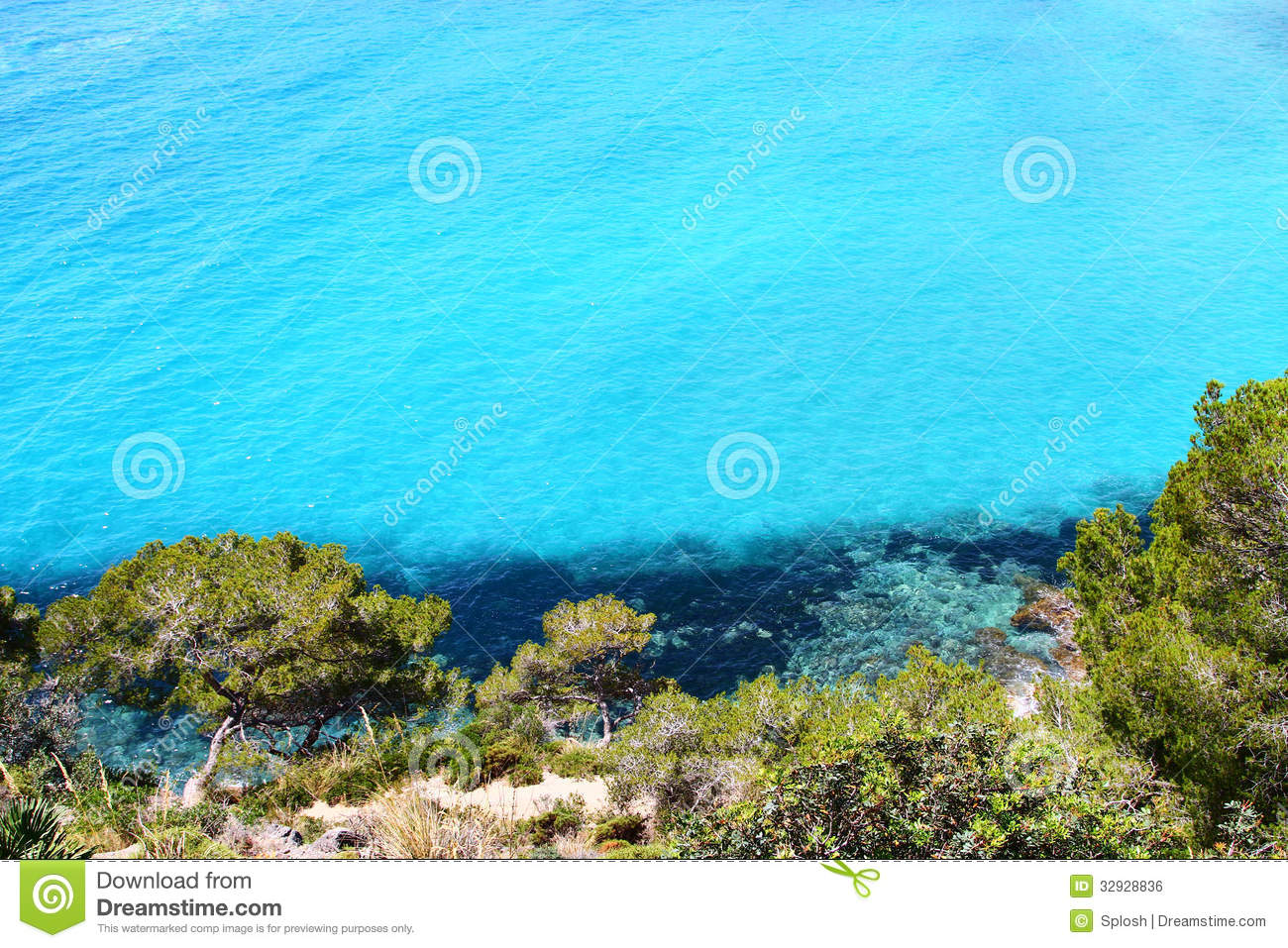 Island Cliffs And Turquoise Sea Water Royalty Free Stock Image   Image