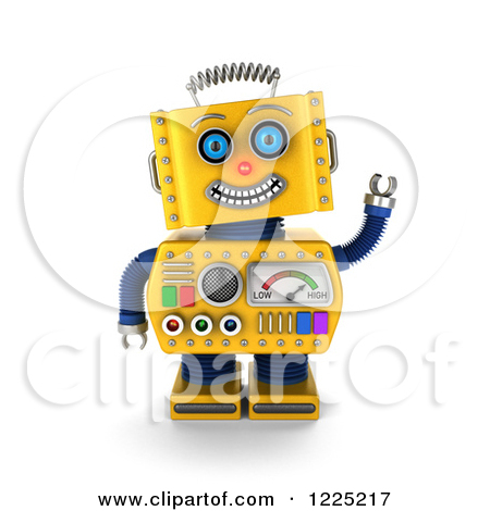 Royalty Free  Rf  Yellow Robot Clipart Illustrations Vector Graphics