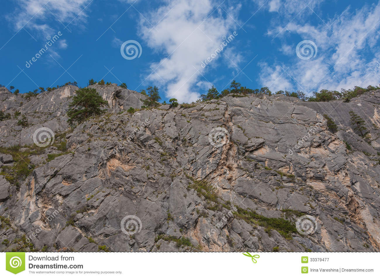Steep Cliffs Trees Top Rocks Royalty Free Stock Photography   Image
