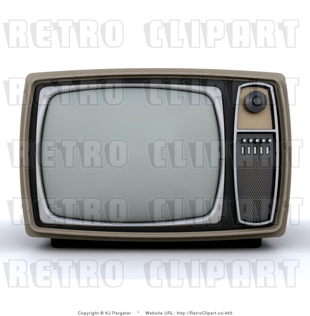 3d Television 1 Retro Royalty Free Clipart By Kj Pargeter    465