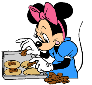 Minnie Mouse Baking Cookies
