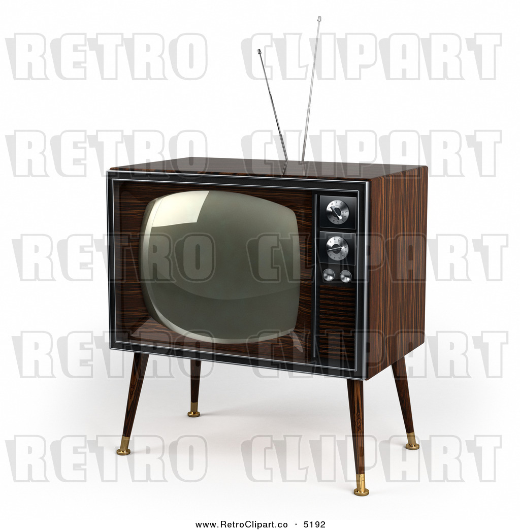 Resolution Retro Clipart Of A 3d Box Television  This Tv Stock Retro