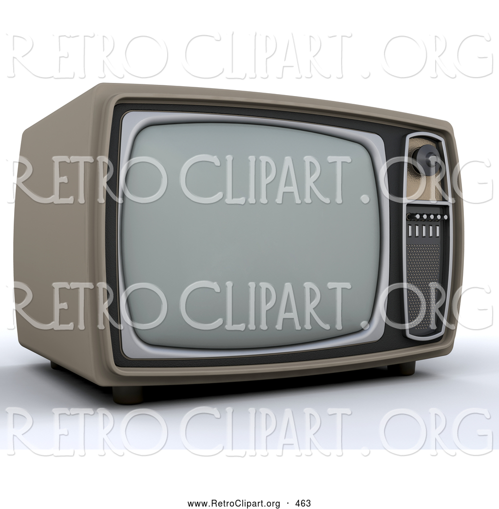 Retro Clipart Of A Retro Box Television