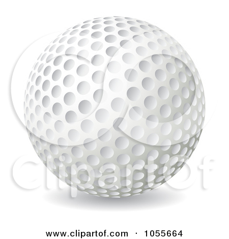 Free Vector Clip Art Illustration Of A 3d Golf Ball By Milsiart