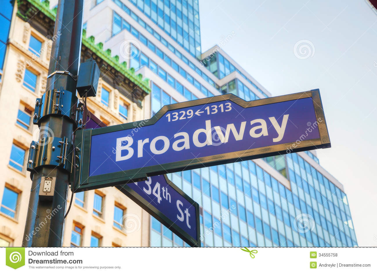 Broadway Sign Royalty Free Stock Photos   Image  34555758