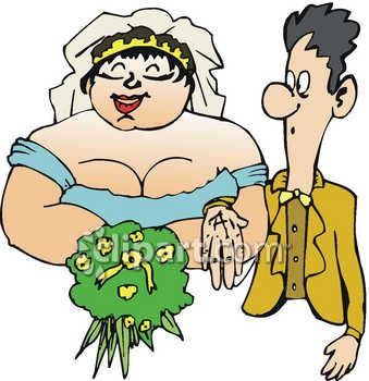 0060 0808 1415 5451 Skinny Guy Marrying A Fat Girl Clipart Image Jpg