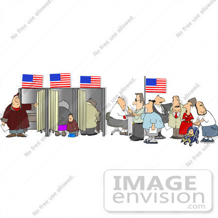 People In A Voters Office Voting Clipart    15082 By Djart   Royalty