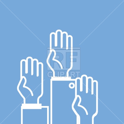 Voting Hands Silhouette People Download Royalty Free Vector Clip Art