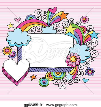 Stock Illustration   Psychedelic Groovy Frame Vector  Clip Art