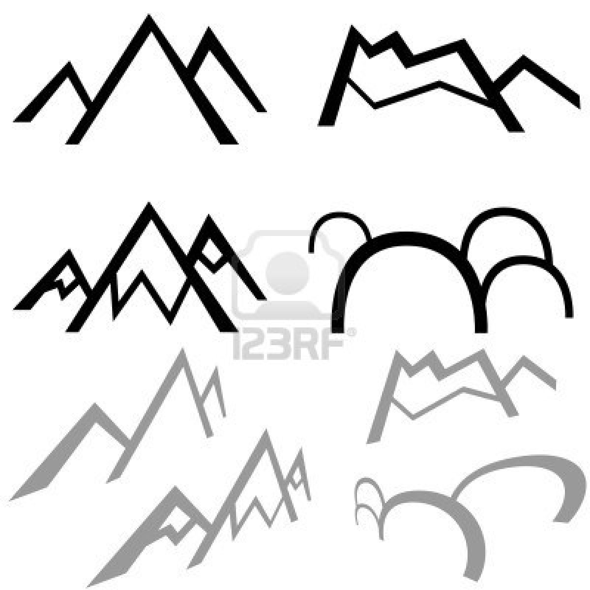 Mountain Range Clipart Black And White Mountain Range Clipart Black
