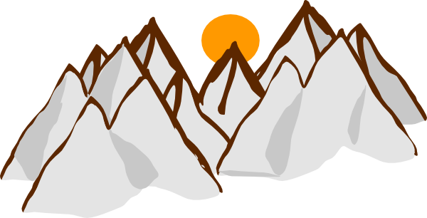 Mountain Range Sunset Clip Art At Clker Com   Vector Clip Art Online