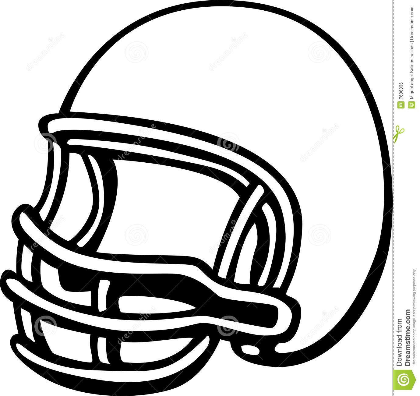 American Football Clipart Black And White Football Helmet Vector
