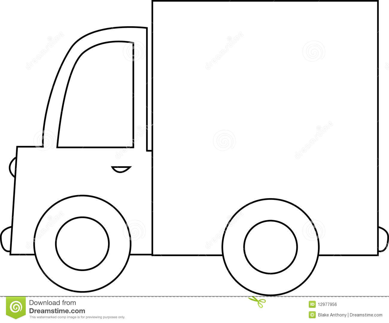 Moving Truck Clipart Black And White Cartoon Truck Black And White