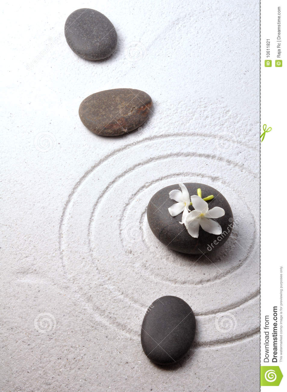 Zen Garden Around Zen Stones