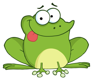 Frog Clipart Image   Cute Cartoon Frog With Tongue Stocking Out