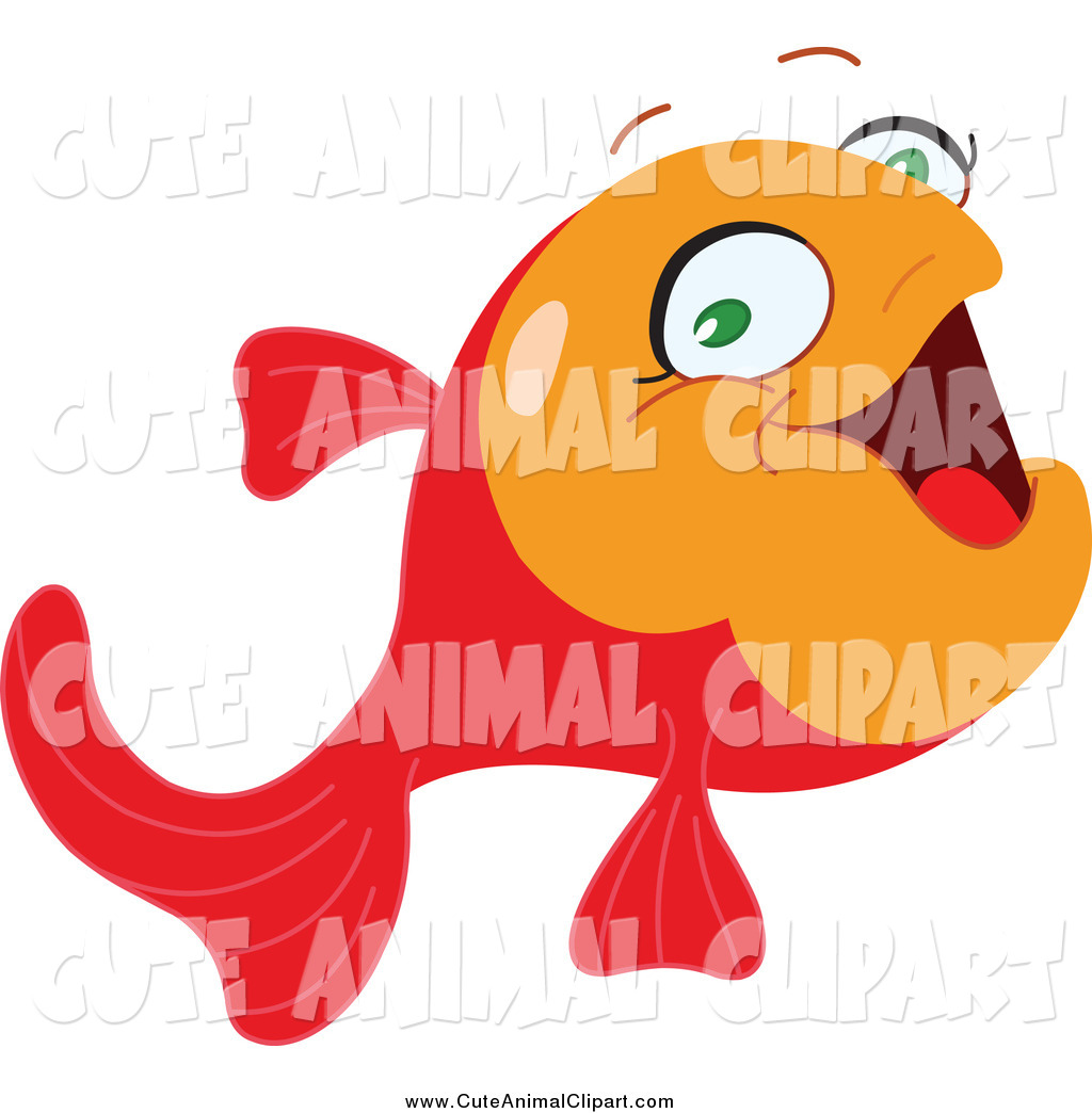 Clip Art Of A Cute Happy Red And Orange Tropical Fish By Yayayoyo
