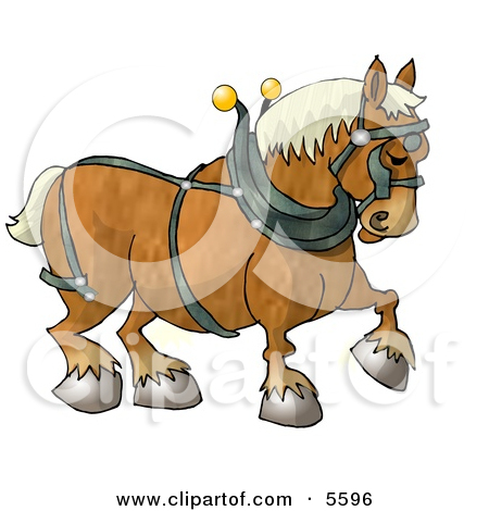 Belgian Heavy Draft Horse Clipart Illustration By Djart