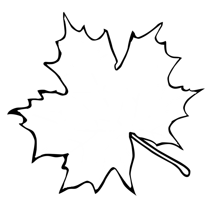 Black And White Leaf Outline Clip Art