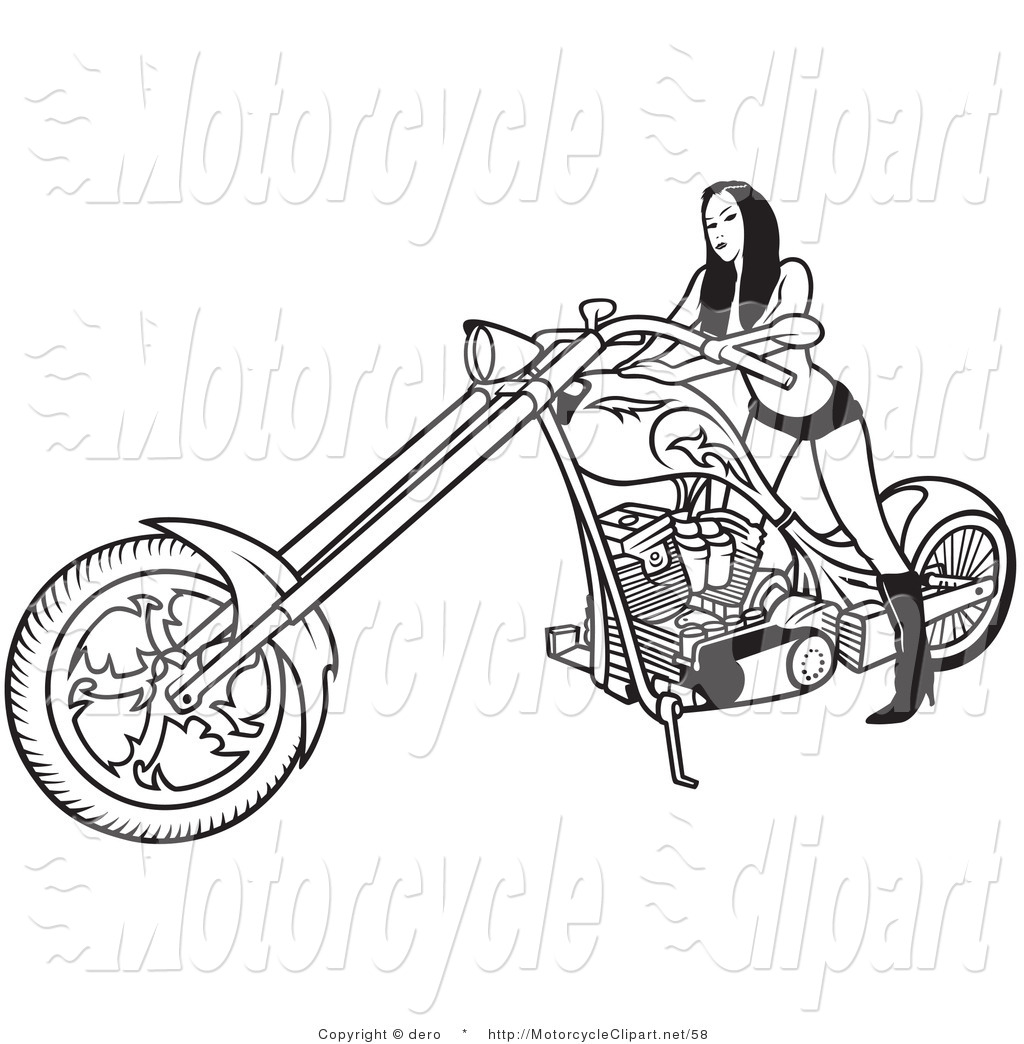 Biker Babes Colouring Pages  Page 2