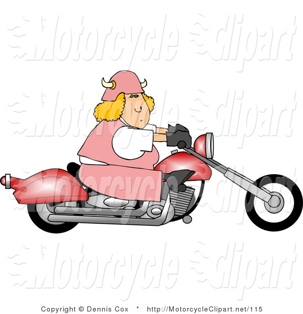 Transportation Clipart Of A Female Biker By Djart    115