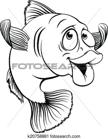 Cod Fish Cartoon View Large Clip Art Graphic