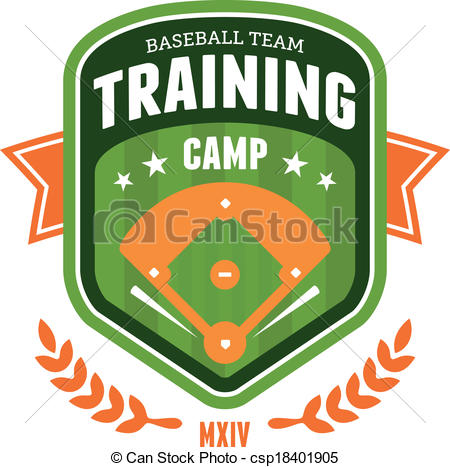 Vector   Baseball Training Camp Emblem   Stock Illustration Royalty