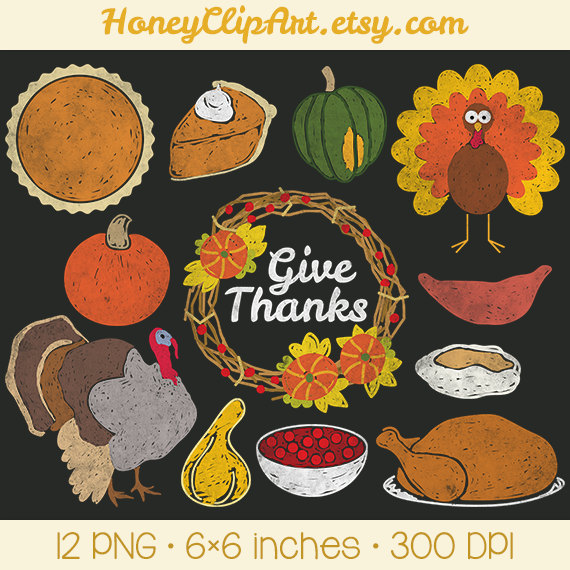 Digital Chalkboard Thanksgiving Clipart With By Honeyclipart
