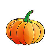 Pumpkin Isolated   Royalty Free Clip Art