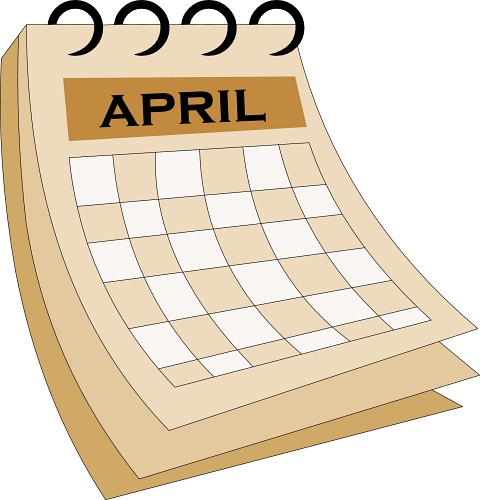 April Calendar Clip Art
